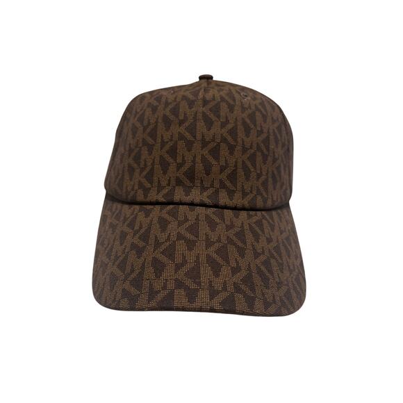 NWT MICHAEL KORS LOGO CAP HAT MOCHA BROWN ADJUSTABLE - Picture 1 of 4